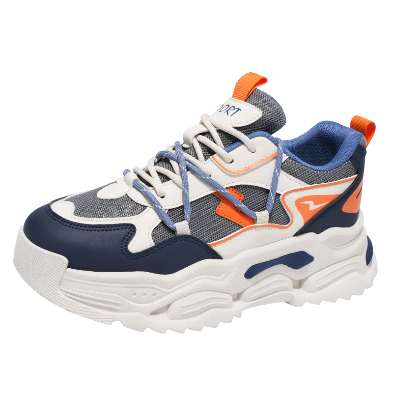 Men Sneakers 2025 Autumn New Mesh Breathable Running Sport Shoes Light Soft Thick Sole Hole Man Casual Shoes Athletic Sneakers