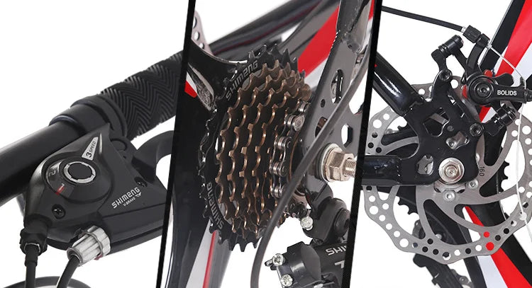 Bike Mountain Bike 24-inch 26-inch Lifestyle Fitness Bike with Dual Disc Brakes