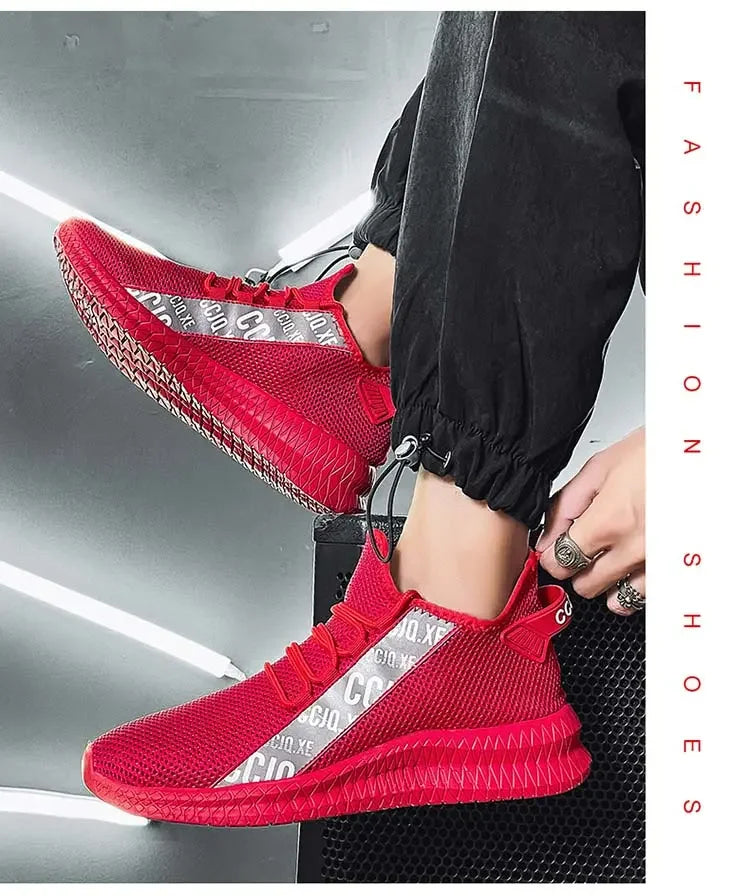 Shoes For Men Breathable Mesh Sneakers White Fashion Gym Casual Lightweight Walking Shoes Couple Plus Size Footwear