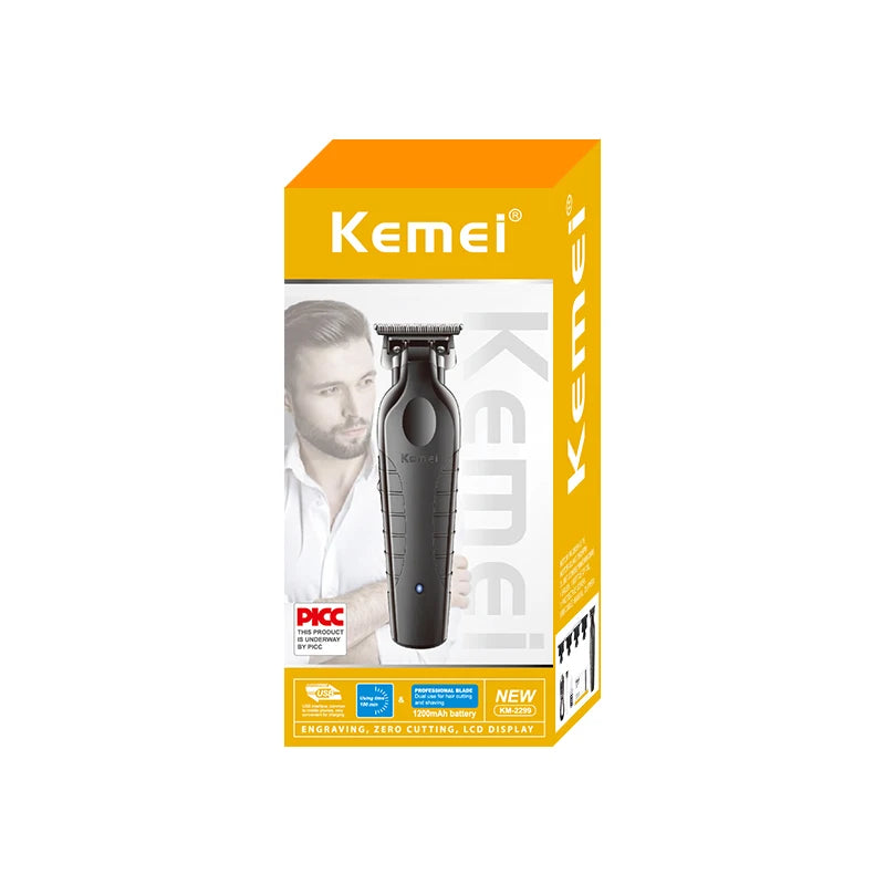 Kemei 2299 Electric Hair Clippers Man Professional Cordless Hair Trimmer Beard Shaper Tools Rechargeable Haircut Machine Carving