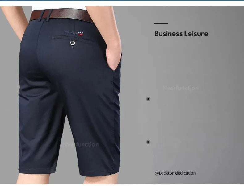 Men Shorts Summer New Knee Length Cotton Business Casual Pants Classic Brand Comfortable Clothing Shorts Male Boardshorts