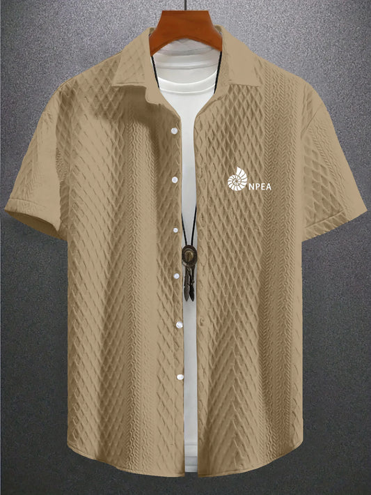 2025 New Men's Casual Short Sleeve Shirt Breathable Slim Fit Summer Tops - Trendy Button Down Shirts for Men