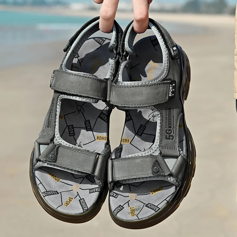 Outdoor Summer Genuine Leather Sandals Men Shoes 2022 Comfortable Sandal Male Sandalias Hiking Chaussure High Quality Shoes Men