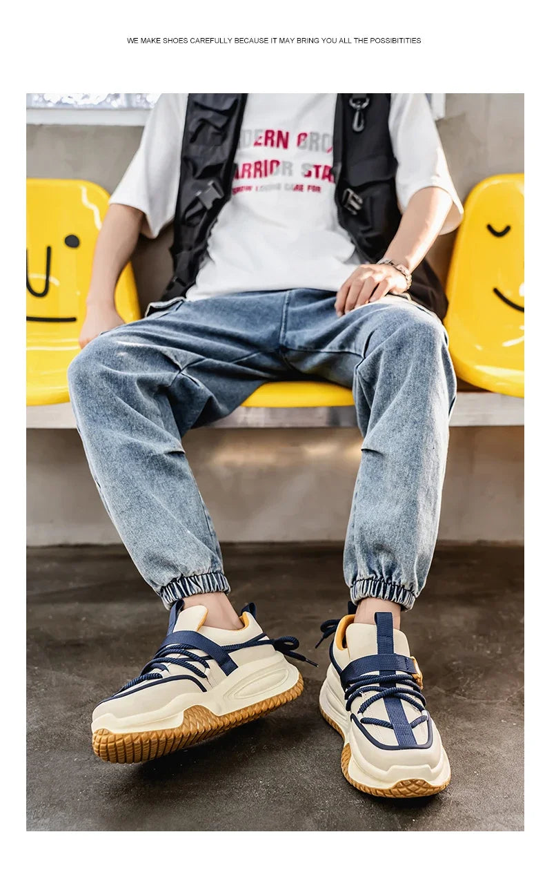 Fashion Men's Sneakers 2025 Trend Personalized Casual Men Shoes Comfort Platform vulcanized Shoes for Men Zapatillas De Hombre