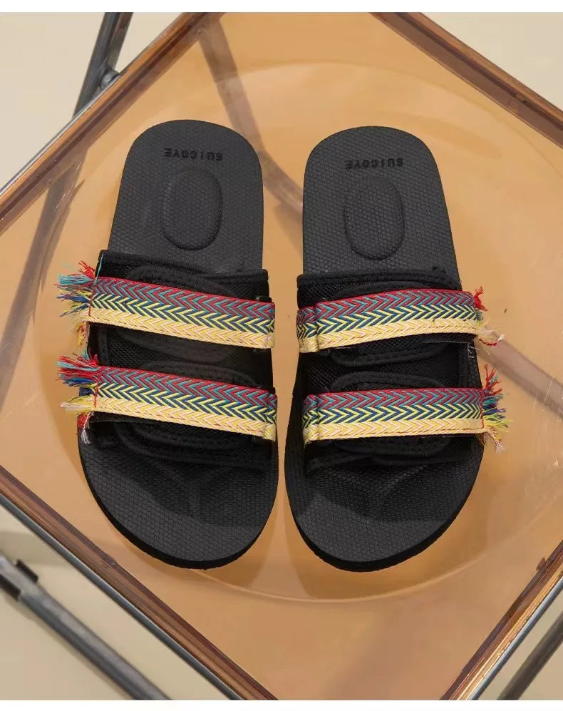 Men Casual Slippers Fashion Indoor Outdoor Beach Women White Sandals Increase Height Round Toe Non-Slip Unisex Zapatos Hombre
