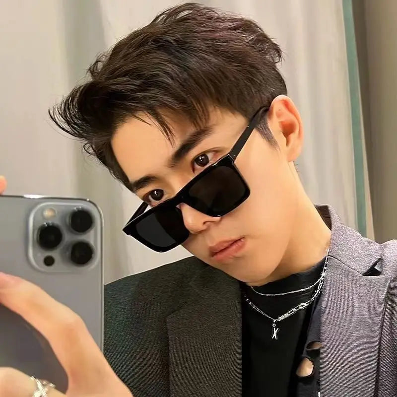 2025Sunglasses for men's drivers, stylish and versatile, Korean style trendy GM sunglasses, square sunshade sunglasses for women