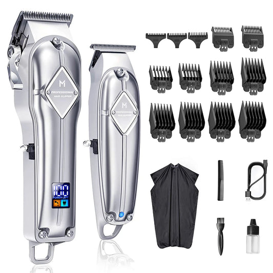 Limural Hair Clippers for Men Professional Hair Cutting Kit Beard Trimmer Barbers Cordless Close Cutting T-Blade Trimmer Kit