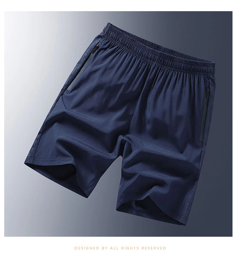 Men s shorts  outdoor casual and fashionable five quarter pants sports breathable men s loose straight leg elastic waist shorts