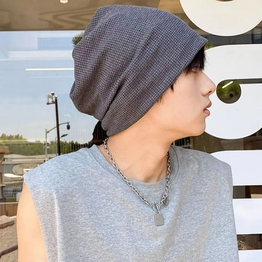 Casual Beanies for Men Women Fashion Soft Knitted Winter Hat Solid Color Hip-hop Bonnet Unisex Cap