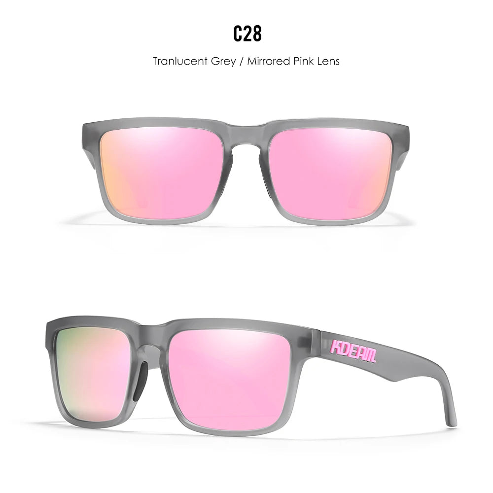 KDEAM Fishing Men's Sunglasses Polarized Classic Square Shades Unisex Size With Packaging