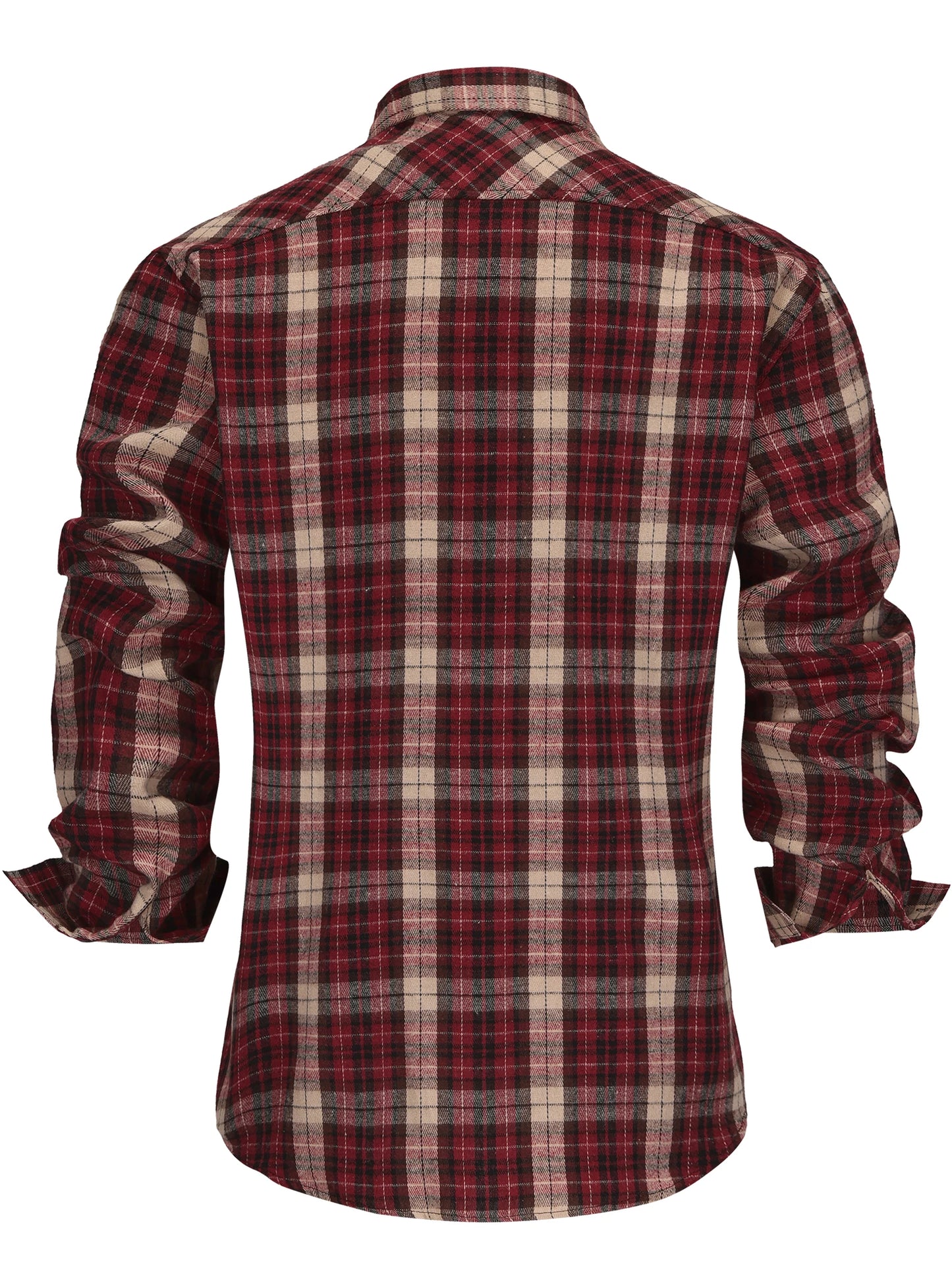 Men's Social Shirts Long Sleeve 100%Pure Cotton Buttoned Plaid Formal Male Casual Clothes Oversized Shirt Plus Size M-3XL