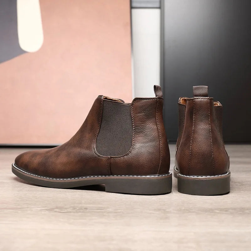 40~46 Men Chelsea Boots Brand Retro Comfortable 2024 Fashion Men Boots