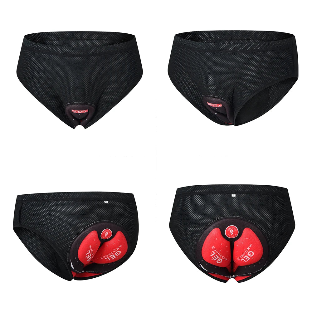 Men Bike Underwear Breathable Padded Bicycle Briefs Cycle Underwear Shorts