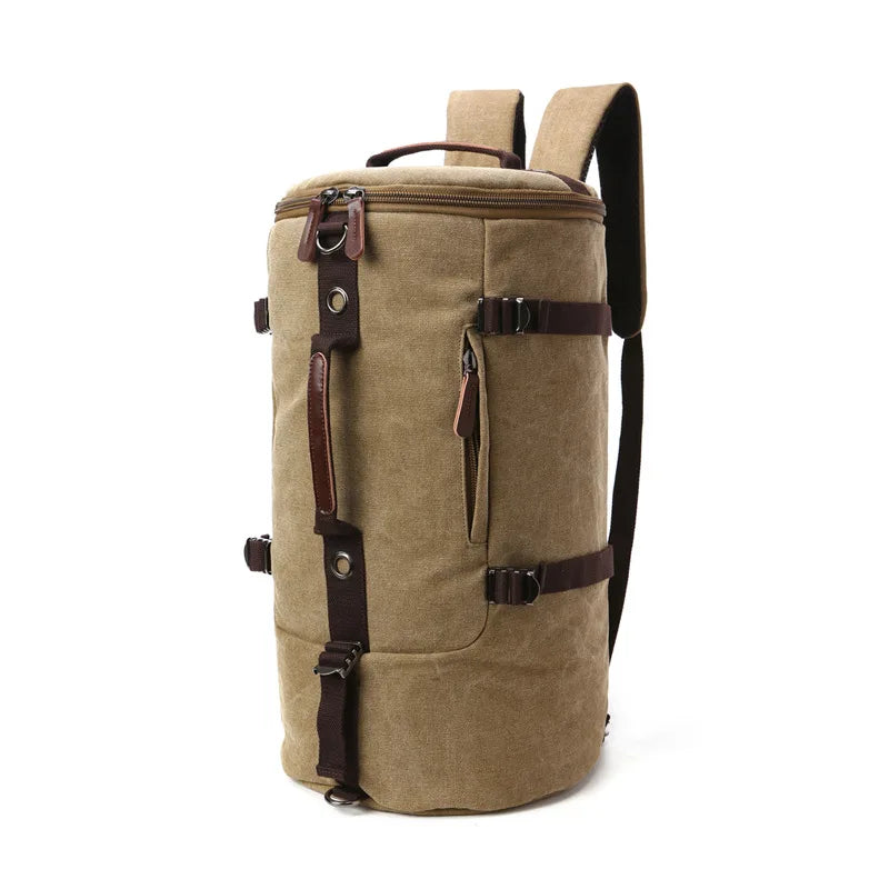 2025 Fashion Large Man Travel Bag Mountaineering Backpack Male Luggage Canvas Bucket Shoulder Army Bags For Boys Men Backpacks