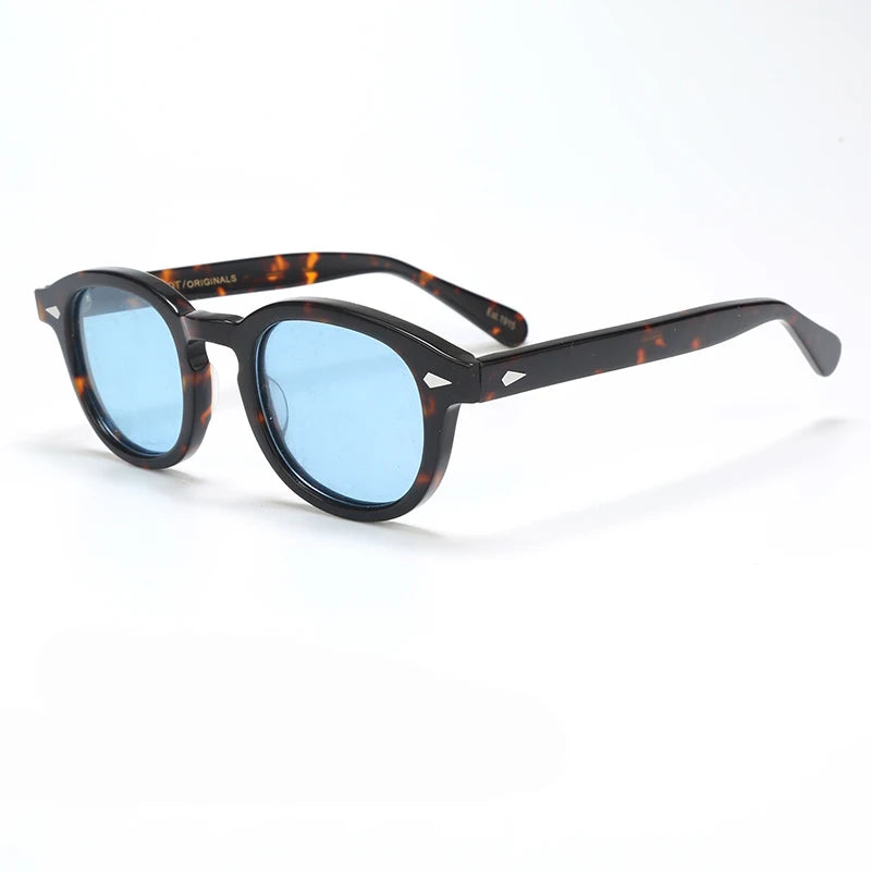Men's Sunglasses Woman Johnny Depp Polarized Sun Glasses Acetate Frame Luxury Brand Vintage Driver's Shade