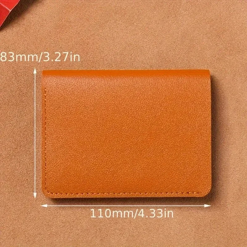 Leather Small Wallet for Men Short Simple Women's Purse Fashion Ultra Thin Credit Card Bag Coin Purse