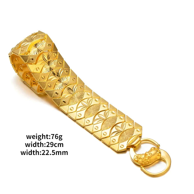 Fashionable imitation gold 2.8mm exquisite overbearing sun pattern all-star watch chain for boyfriend men's wedding decorations