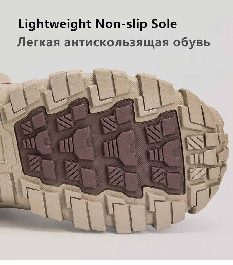 New Men's Boots Fashion Outdoor Boots Breathable Hiking Boots Autumn Shoes Sneakers lightweight Non-slip Men Desert Ankle Boots