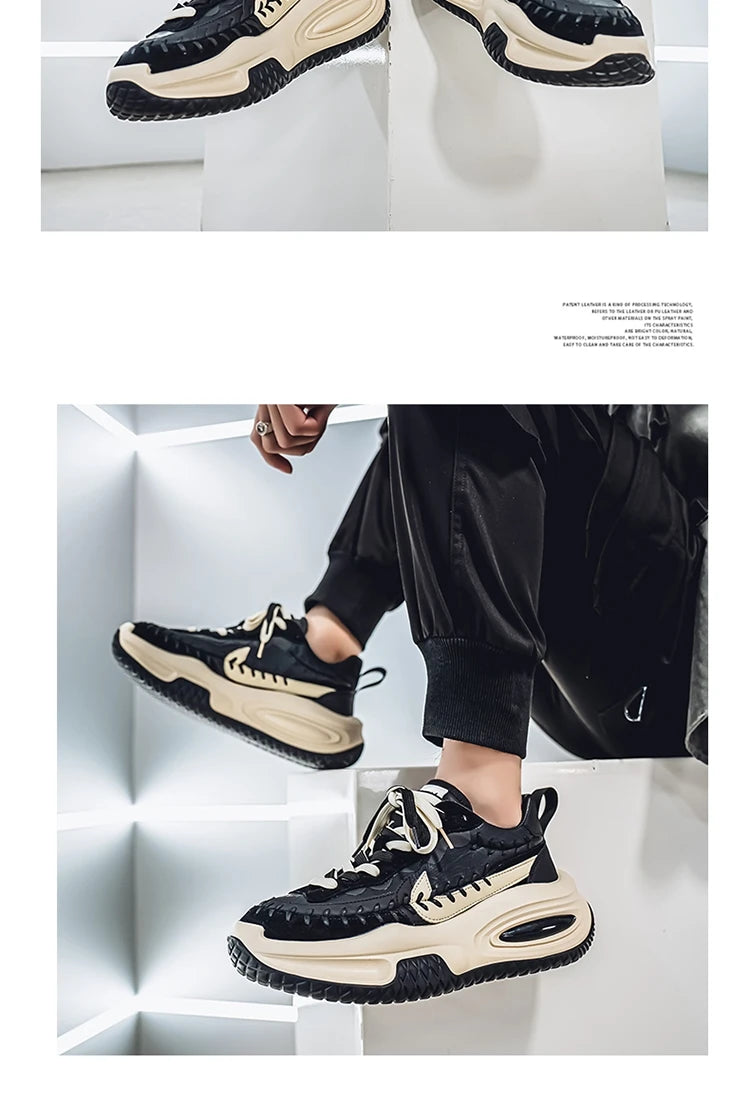 Trendy Men Sneakers Luxury Chunky Casual Sneakers For Man Height Increasing Dad Shoes Breathable Sports Shoes Male Sneakers