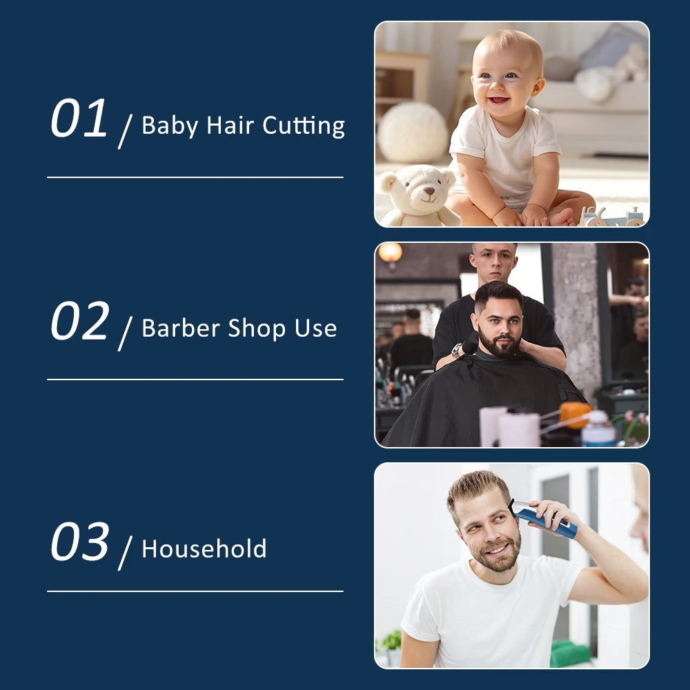 Electric Hair Clipper Men's Hair Cut Machine Wireless Trimmer Professional Clipper Machine Rechargeable Hair Cut Barber
