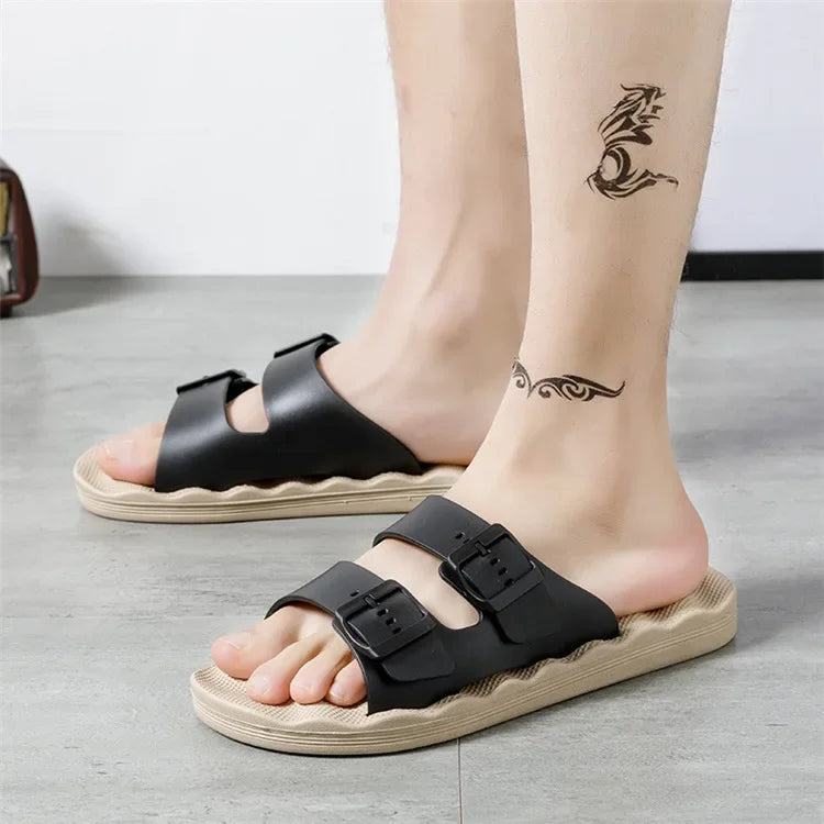 Slippers for Men In Summer Outdoor Wear Home Use Couples Indoor Soft Soles Bathrooms Non-skid Extra Large 4849 Sandals Slippers