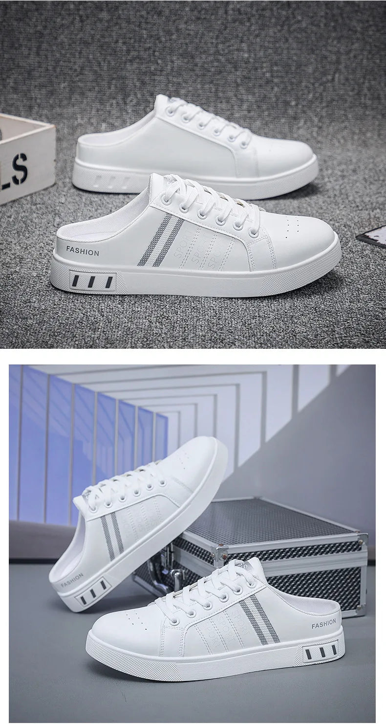 Summer Men Slippers Brand Comfortable Casual Shoes for Men Fashion Flat Sneakers High Quality Men Half Slippers Tenis Masculino