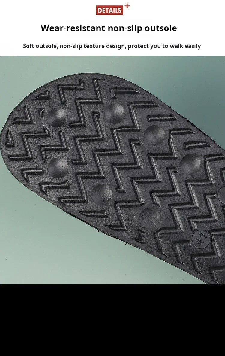 Slippers for Men To Wear Outside in Summer Men's Non-slip and Anti-odor Comfortable Soft Flip-flops Outdoor Trendy Sandals