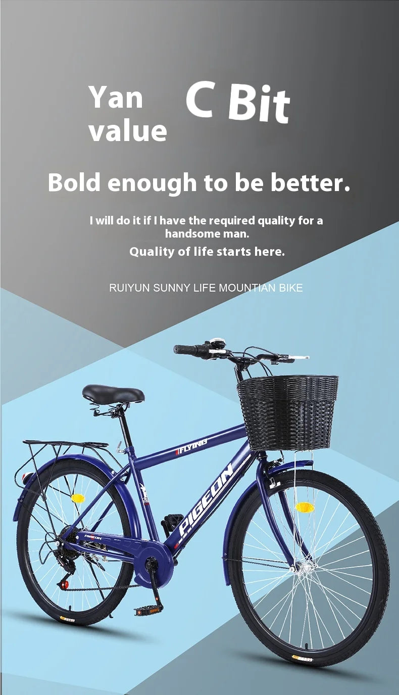 Bicycle 26 Inch Commuter Men's Light Adult City Female College Student Adult Retro Bike