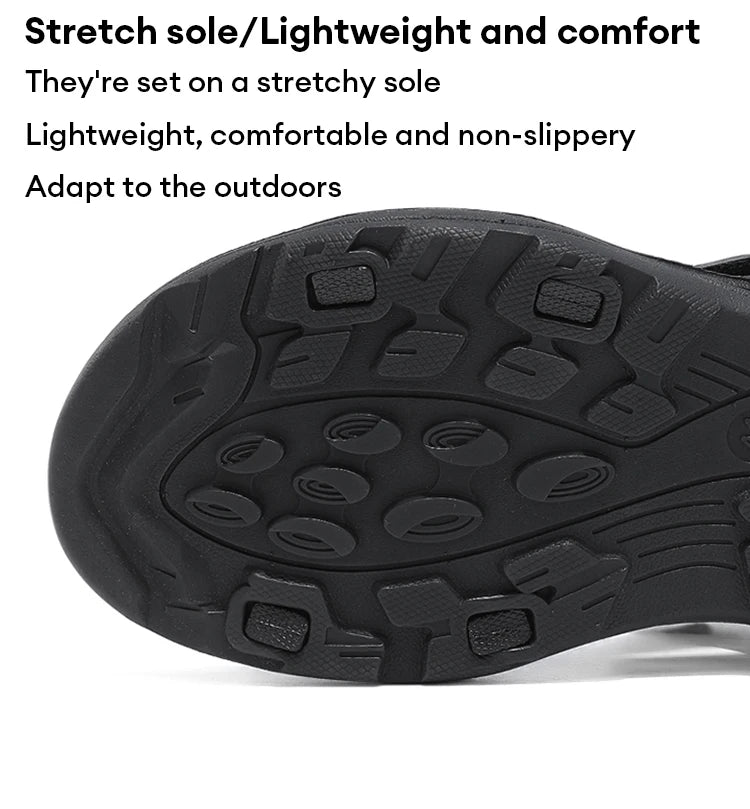 Men's Open-Toe Athletic Hiking Sandals Breathable Outdoor Beach Water Shoes for Summer Walking Non Slip