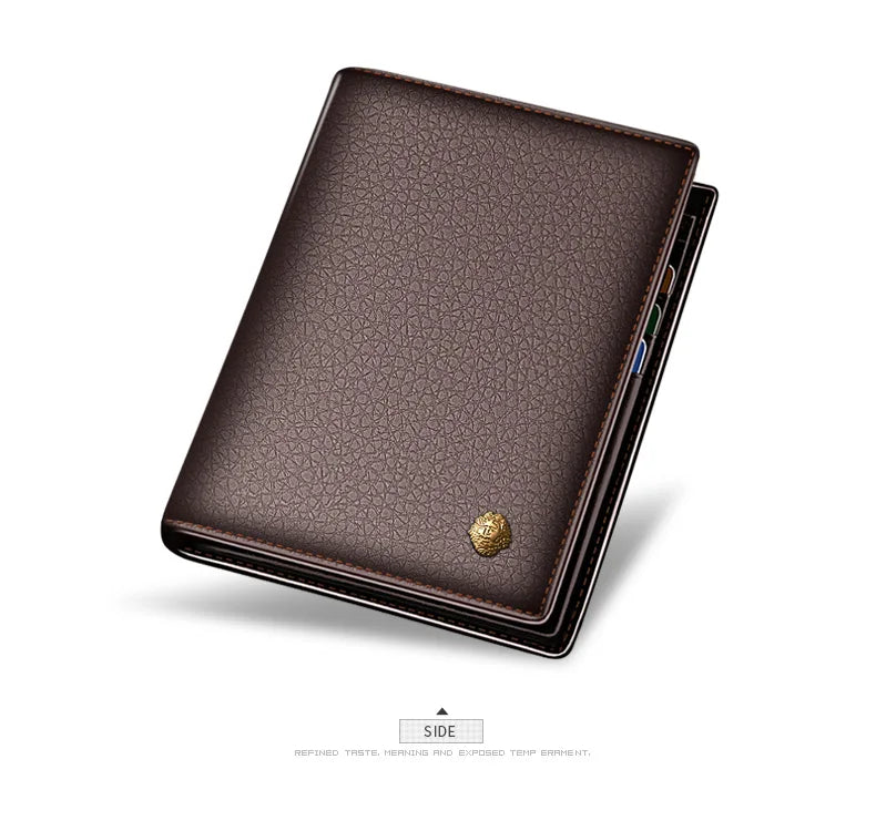 LAORENTOU Men Genuine Leather Wallet Small Card Holder Wallet Gift for Husband,  Boyfriend