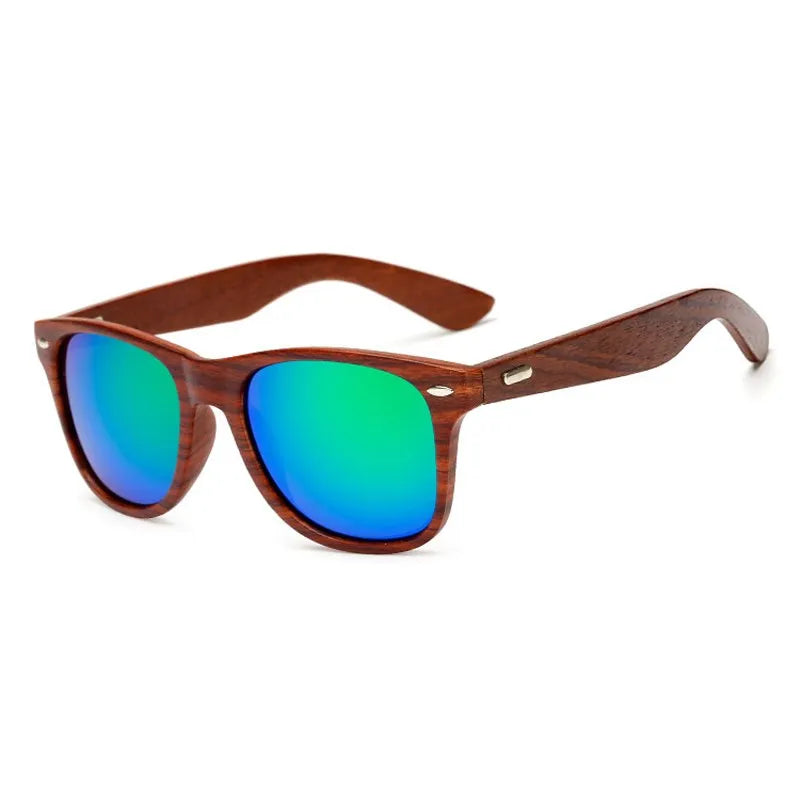 HJYBBSN Handmade Wood Sunglasses Men women square Sunglasses for men women Mirror Wooden Sun Glasses retro de sol masculino