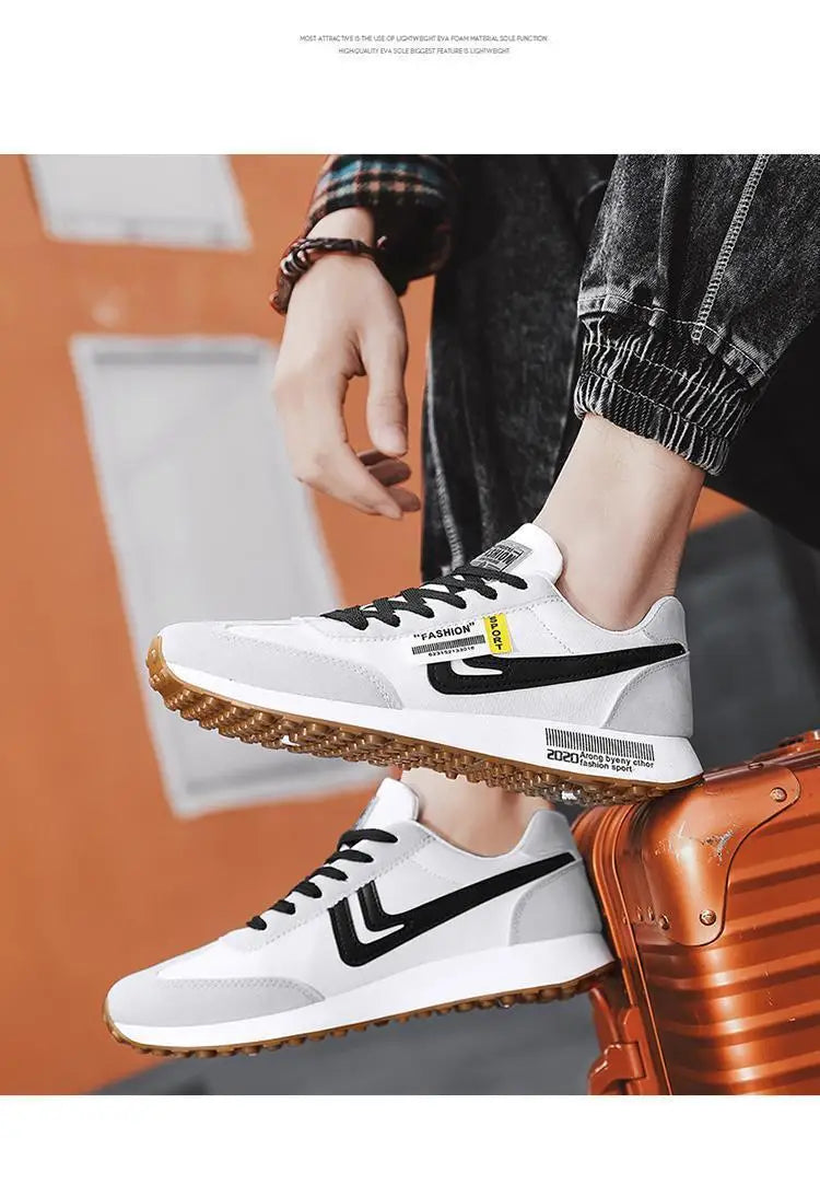 Sneakers Brand Men Shoes for Men Autumn Light Lace-up Sports Shoes Outdoor Leather Casual Shoes Man Running Shoe Tenis Masculino