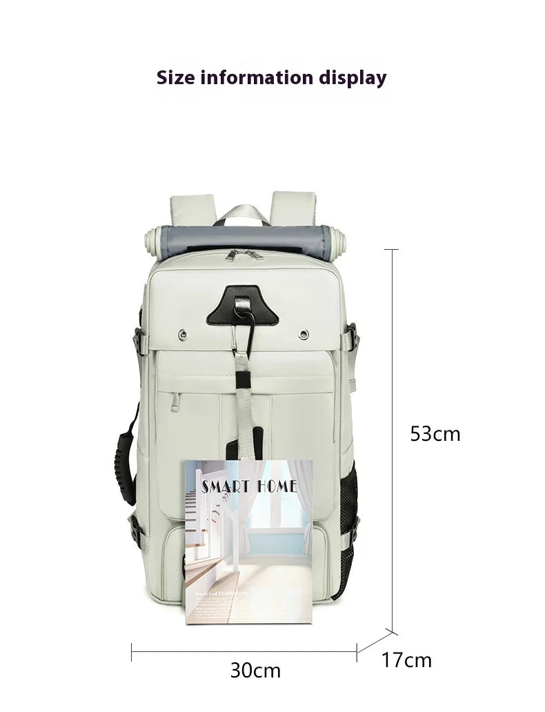 55L Large Capacity Travel Bag For Men 15.6 Inch Laptop Suitcase Backpack Multi-function Waterproof Backpack Outdoor Camping Bags
