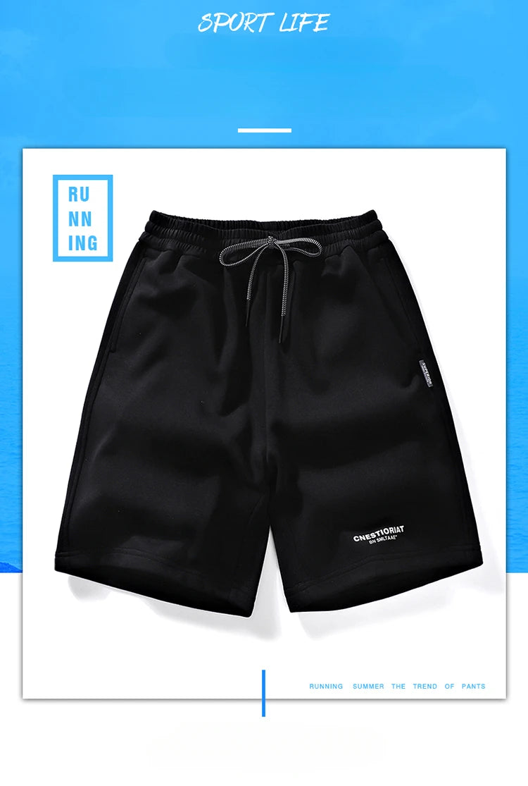 Men's Shorts Streetwear Trend Casual Loose Sporty Knees Length Shorts 2025 Summer New Fashion Stereoscopic Printed Cotton Shorts