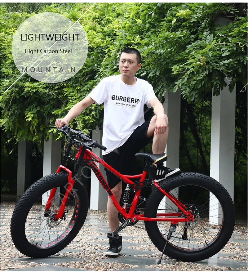 26 Inch 4.0 New Design 4.0 Fat Bike Snow Mountain Bike New Beach Cruiser Bike
