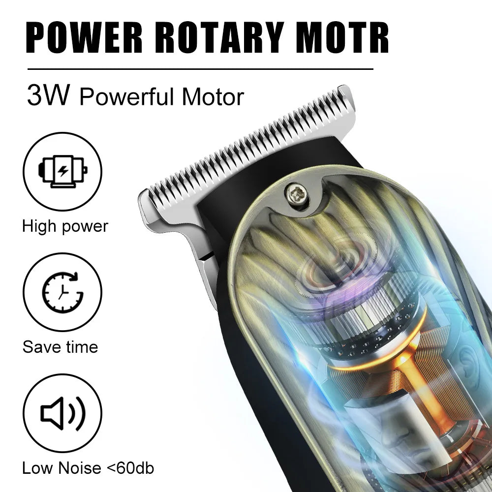 Professional Clippers and Trimmers Set,Beard Trimmer, Barber Clippers, Rechargeable Electric Shaver Hair Clippers for Men