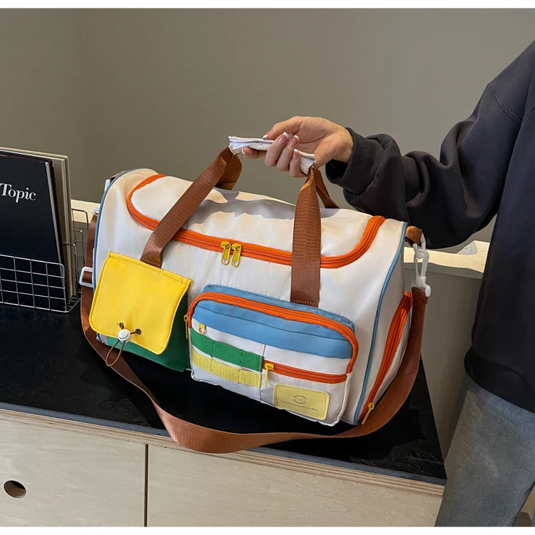 Travel Bag, Duffel Bag Cosmetics Bag, Professional Fitness Bag, Yoga Swimming Training Backpack, Satchel Shoulder Crossbody Tote Bag, Suitable for Men and Women