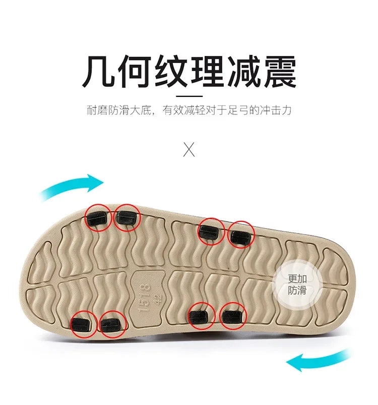 Slippers for Men In Summer Outdoor Wear Home Use Couples Indoor Soft Soles Bathrooms Non-skid Extra Large 4849 Sandals Slippers