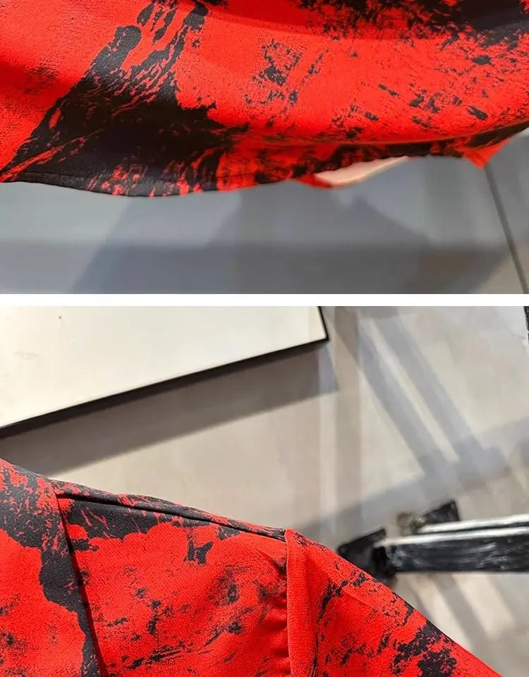 Men's Clothing 2025 Summer Fashion Vintage Print Button Up Shirt Casual Streetwear Y2K Short Sleeve Loose Tops Camisas De Hombre