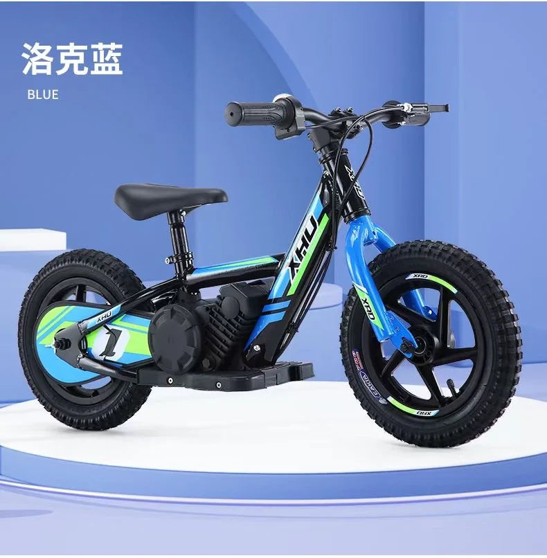 12-inch Children's Electric Bicycle Outdoor Off-road Portable Shock-absorbing Scooter