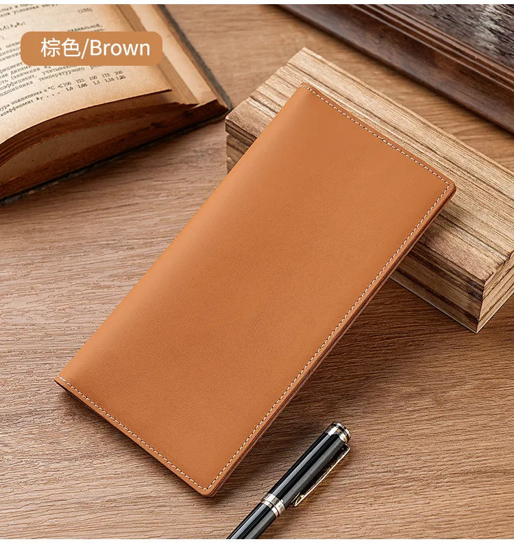 Men's Women's Genuine Leather wallets High-Quality Multi-Card Slot Business Comfortable Clutch Long European and American Wallet