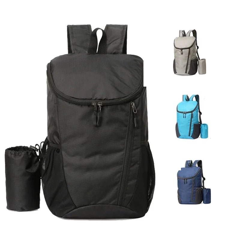Latest Outdoor Sports Portable Backpack with Bottle Holder Large Capacity Fitness Travel Hiking Day Bag Suitable for Both Men