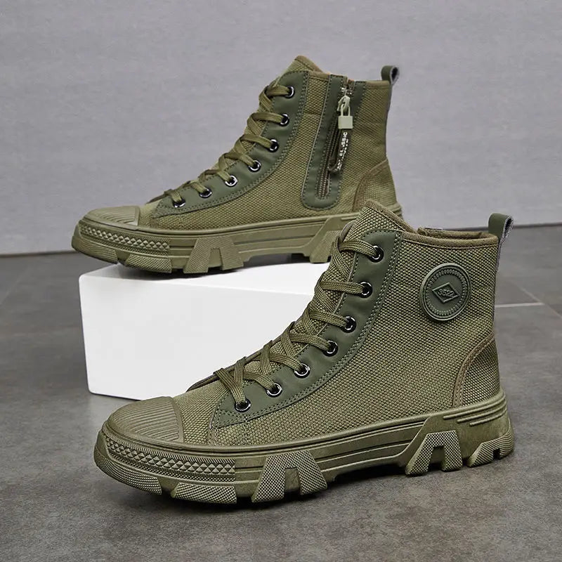 Men's High Cut Boots Warm Winter Lace Up with Fur Outdoor Hiking Male Shoes Platform Retro Original Deals Comfortable Offer Sale