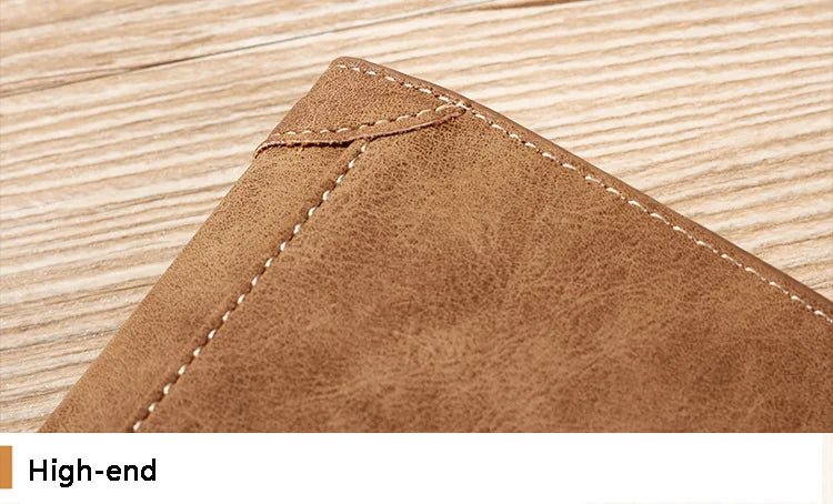 Long Men's Wallet Retro Casual Brand Wallet Korean Version Clutch Large Capacity Frosted Card Holder