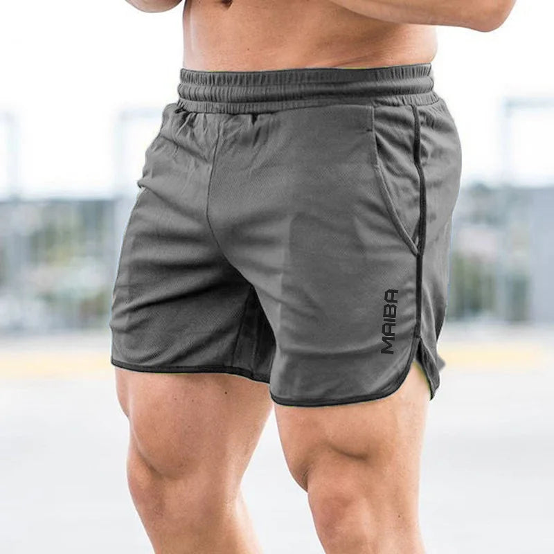 Shorts  New Fitness Breathable Sports Shorts Running Quick Dry Pants Summer Slim Training Quarter Pants 2023
