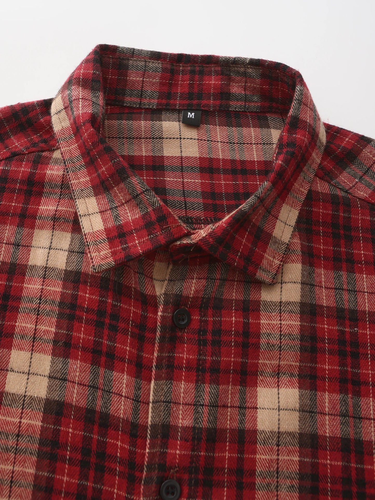 Men's Social Shirts Long Sleeve 100%Pure Cotton Buttoned Plaid Formal Male Casual Clothes Oversized Shirt Plus Size M-3XL