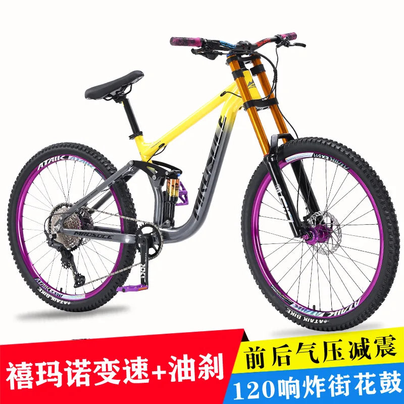 Manufacturer 26/27.5 inch downhill mountain bike aluminum alloy soft tail oil brake shock absorber mountain bicycle