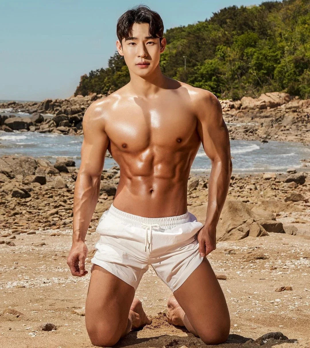 Shorts for Men Sweat Blue Man Short Pants Swim Gym Beach Drawstring Xxl Baggy Novelty in Y2k No Logo Elastic Designer Thin Loose