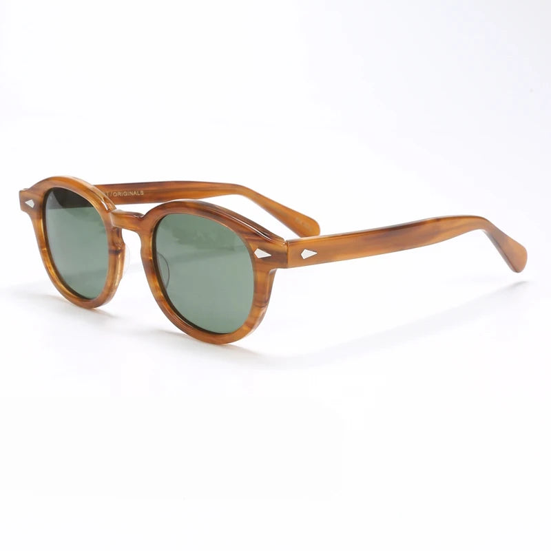 Men's Sunglasses Woman Johnny Depp Polarized Sun Glasses Acetate Frame Luxury Brand Vintage Driver's Shade