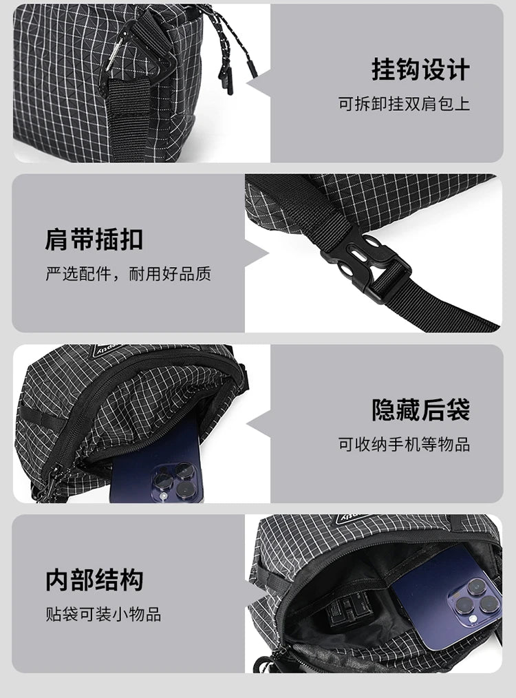 Outdoor hiking backpack - Large capacity, lightweight, expandable chest bag. Suitable for both men and women. Includes hiking eq